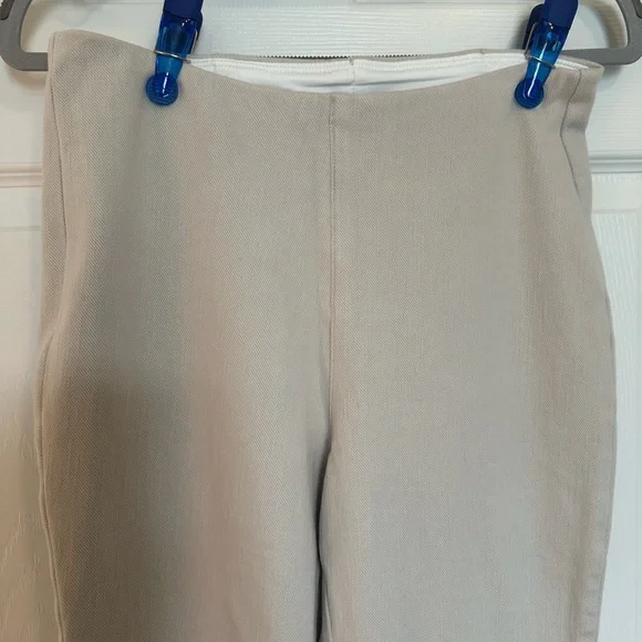 NWOT Belle by Kim Gravel Cream Straight Leg Knit Pants - Picture 2 of 6